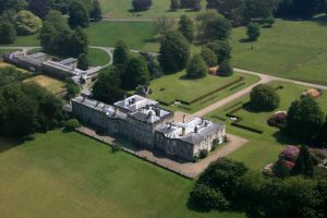 aerial view of Birdsall House and gardens