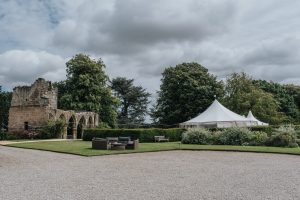 garden wedding venue set up at Birdsall