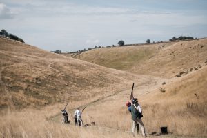 Simulated clay shooting drive across the Birdsall House estate